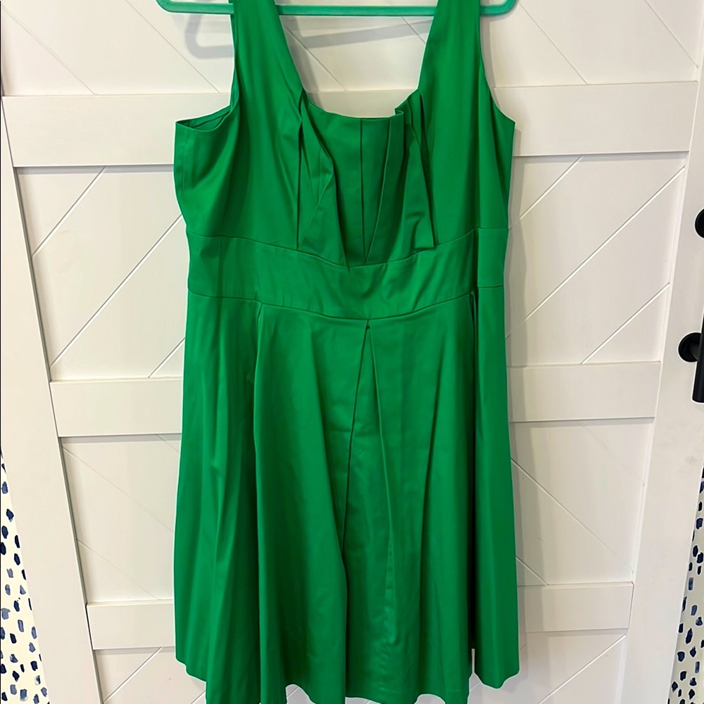 Calvin Klein Green Square Neck Sleeveless Mini Dress